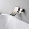 Sumerain Wall Mount Tub Filler, Brushed Nickel Waterfall Tub Spout for High Flow Rate with Valve - 2 of 4