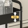 3-Tier Rolling Cart  Utility Cart w/Lockable Wheels, Multipurpose Storage Organizer Trolley for Kitchen, Office - 2 of 4