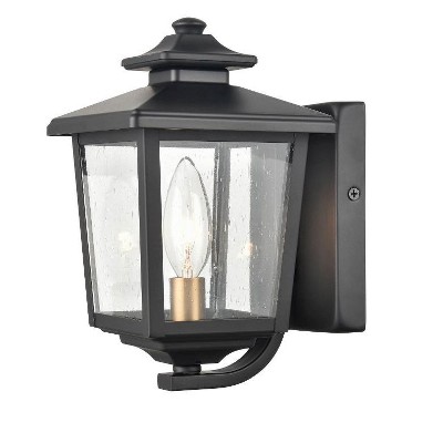 Eldrick Black Metal Outdoor Wall Lantern
