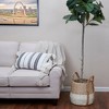 Household Essentials Terra Basket with Handles Cream: Handwoven Paper Rope Storage, Round Wicker Basket for Blankets - 3 of 4