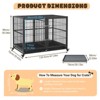 Dog Crate for Large Dogs, Chew-Resistant Dog Kennel with Double Door & Lockable Wheels - 3 of 4