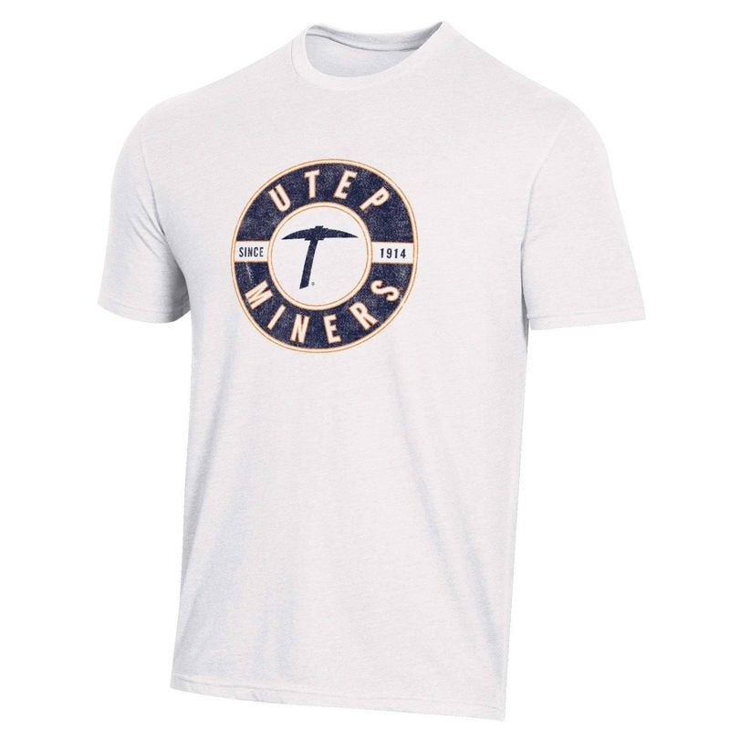 NCAA UTEP Miners Men&#39;s White Biblend T-Shirt, 1 of 4
