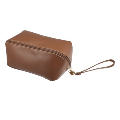 Brown Recycled Plastic Large Cosmetic Case