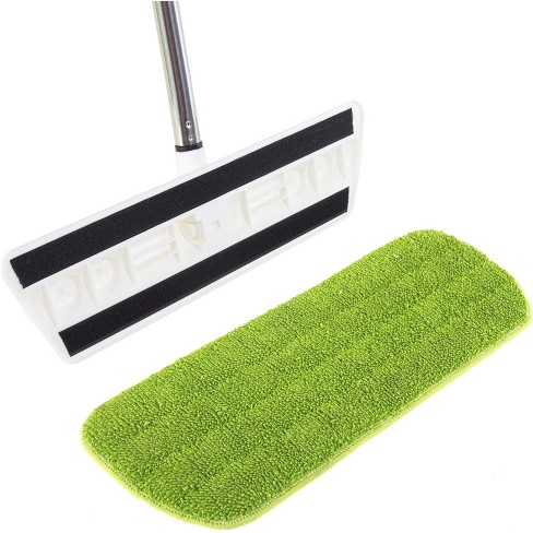 16'' Large Flat Mop and Narrow Bucket with 2 Microfiber Pads Mop