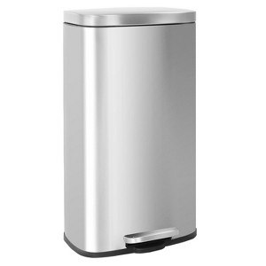 BestMassage Trash Can 8 Gallon/30L Stainless Steel Garbage Can with Removable Inner Bucket - 1 of 4
