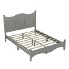 Queen Size Elegant Design Wood Platform Bed Frame, Retro Style Bed with Wooden Slat Support - ModernLuxe - 4 of 4