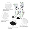 Watercolor Elephant Bears Women Printed Crew Socks Funny Funky Socks Soft Polyester Novelty Gifts for Artists Men - 4 of 4