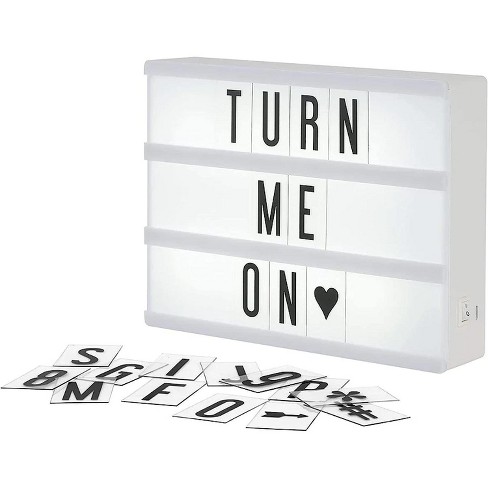 Buy My Cinema Lightbox - Cinema Light Box, 30x23cm - Light Box with 100  Letters and Numbers - Personalised Light Box Sign, DIY Light Box Signs  Online at desertcartINDIA