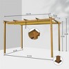 Gulches Outdoor Retractable Pergola with Weather-Resistant Sun Shade Canopy, Aluminum Gazebo for BBQ, Parties, Weddings, Patios, Decks, Gardens - 3 of 4