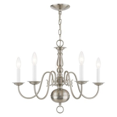 Livex Lighting Williamsburgh 5 - Light Chandelier in  Brushed Nickel