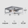 Globe Electric Memphis Light Flush Mount with Dimmable Light Option for Bedroom, Kitchen, Study, Living Room, and Indoor Space Use, Chrome - 2 of 4