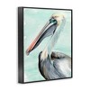 Stupell Industries Coastal Pelican Bird Watching Turquoise Ocean Portrait Black Framed Giclee Art - 3 of 4