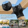 Pergola Brackets Kit for 6"x 6" (Actual 5.6" X 5.6") Lumber,4Pcs 3-Way Heavy Duty Steel Corner Bracket Woodworks Kit for Gazebo,Patio Pergolas - 3 of 4