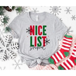 Gender Neutral Unisex Nice List Dropout Graphic Tee - BELLA + CANVAS - 1 of 1