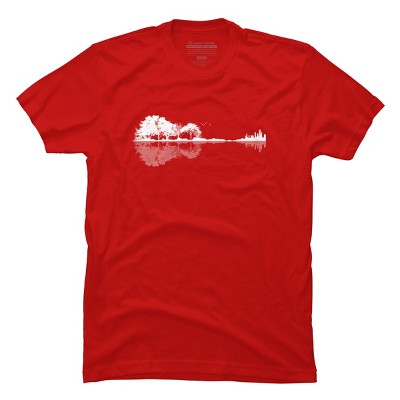 Men's Design By Humans Nature Guitar By Maryedenoa T-Shirt