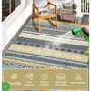 Area Rug 8x10/9x12 for Patio Modern Boho Plastic Carpet Non-Slip Easy-Clean Fade-Resistant Beach Carpet Stain-Resistant Washable - 4 of 4