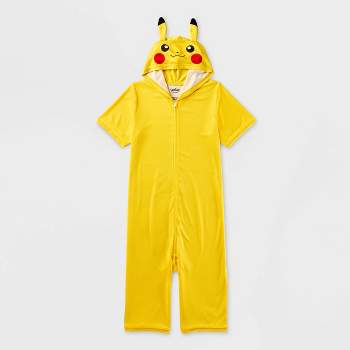 Boys' Pokemon Sleep Pajama Romper - Yellow
