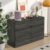 30.31 In. Drawer dresser cabinet,Sideboard,bar cabinet,Buffet server console,table storge cabinets - 3 of 4