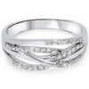 Pompeii3 1/5ct Diamond Crossover Ring 10K White Gold - 4 of 4