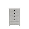 Galano Geordano 5-Drawer Chest of Drawers (46.2 in. × 17.1 in. × 30.4 in.) in Dusty Gray Oak, Knotty Oak, Dark Gray Oak - 2 of 4
