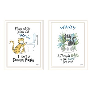 2Piece Vignette I have a Drinking Problem!! Black Framed Wall Art for Living Room, Bedroom Wall Art Print for Home Decor by Deb Strain - 1 of 1
