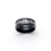 Dragon Wedding Band for Women or Men Black or Blue Stainless Steel Ring by Ginger Lyne Collection - 3 of 4