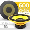 Pyle 8” Midbass Woofer Sound Speaker System - 600 Watt Peak Power (PLG8C) - Yellow - 3 of 4