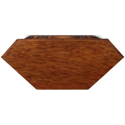 Mission Oak 46" Corner TV Stand with Glass Door Cabinet