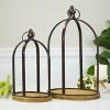 VIP Wood 21 in. Multicolor Metal Oval Lanterns with Wood Set of 2 - 2 of 4