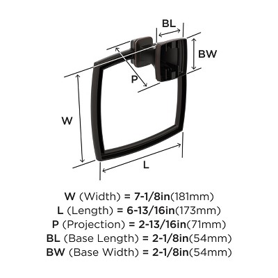 Oil-Rubbed Bronze Wall Mounted Towel Ring 6-13/16 inch