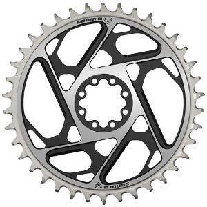 SRAM XX SL Eagle T-Type Direct Mount Chainring - 38t, 12-Speed, 8-Bolt Direct Mount, 0mm Offset, Aluminum, Black/Silver, - 1 of 1