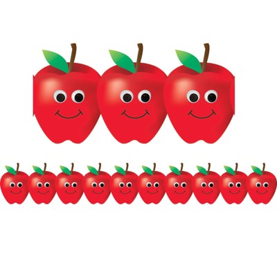 Hygloss Happy Apples Border, 12 Strips/36 Feet (Pack of 6)