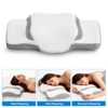 Okak Ergonomic Neck Pillow with Multi-Area Design, Memory Foam Pillows with High Breathablity, Bed Pillows for All Sleeper Use, White+Gray - 2 of 4
