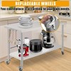 60X24x35 Inch Stainless Steel Work Table with Double Shelf, Heavy Duty Prep Station for Kitchen Restaurant or Garage Storage - 4 of 4