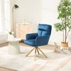 Lycvki Velvet Contemporary High-Back Upholstered Swivel Accent Chair - 4 of 4
