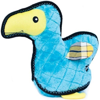 Zippy Paws - Z-Stitch Grunterz Durable Stuffed Squeaky Dog Toy - Dodo the Dodo Bird