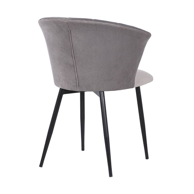 Lulu Contemporary Dining Chair Black/Gray - Armen Living, 5 of 8