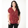 Unique Vintage Women's Plus Twill Sleeveless Blouse - 4 of 4