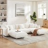 MINIMORE Modern Style 124.5"W Modular Chris 4Seater Sofa with 2 OttomanS - 2 of 4