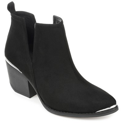 Journee Collection Womens Issla Pull On Stacked Heel Booties