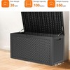 Infurnic Deck Boxes, Outdoor Patio Storage Box with Handle, Waterproof Box for Storage Patio Furniture Garden Tools, Black, 48"*21.4"*24.5" - 4 of 4