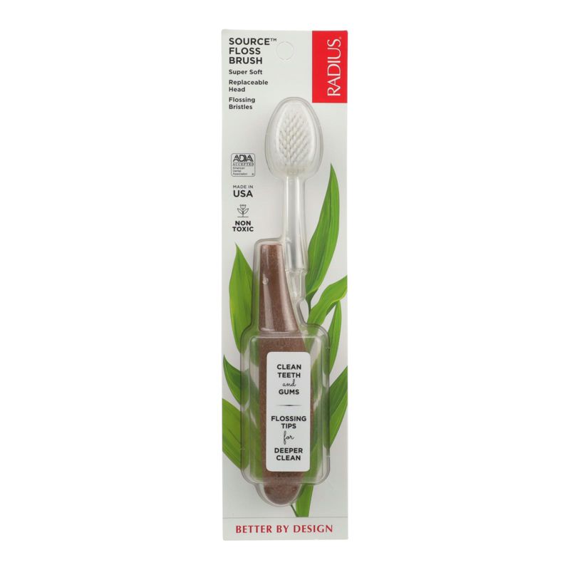 Radius Source Floss Brush Super Soft Replaceable Head Toothbrush - 6 ct, 2 of 5