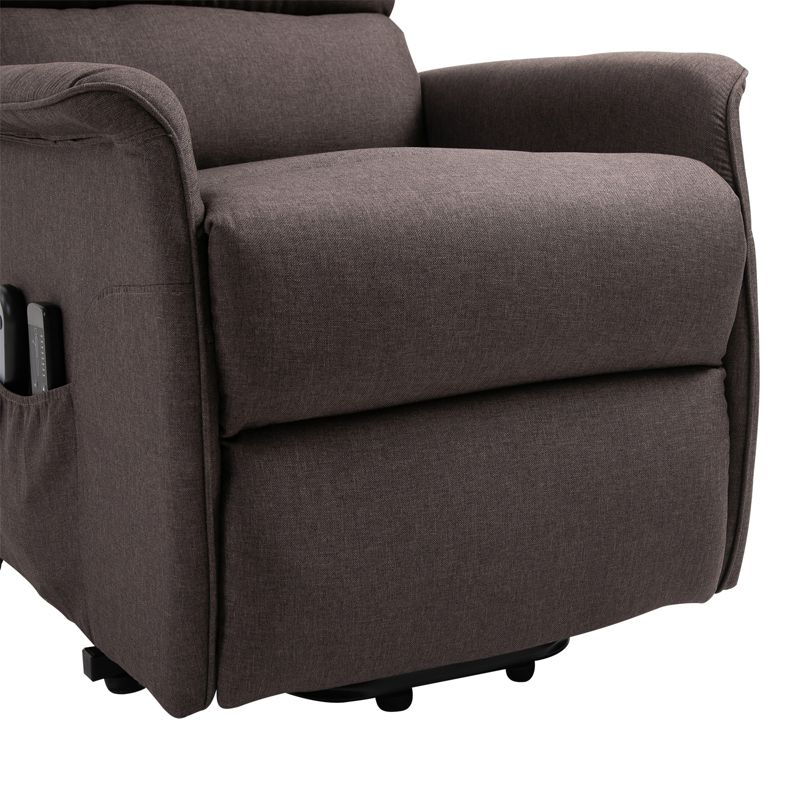 HOMCOM Power Lift Assist Recliner Chair for Elderly with Remote Control, Linen Fabric Upholstery, 5 of 9