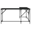 vidaXL Desk Black 58.7 in.x58.7 in.x29.5 in. Engineered Wood - 4 of 4