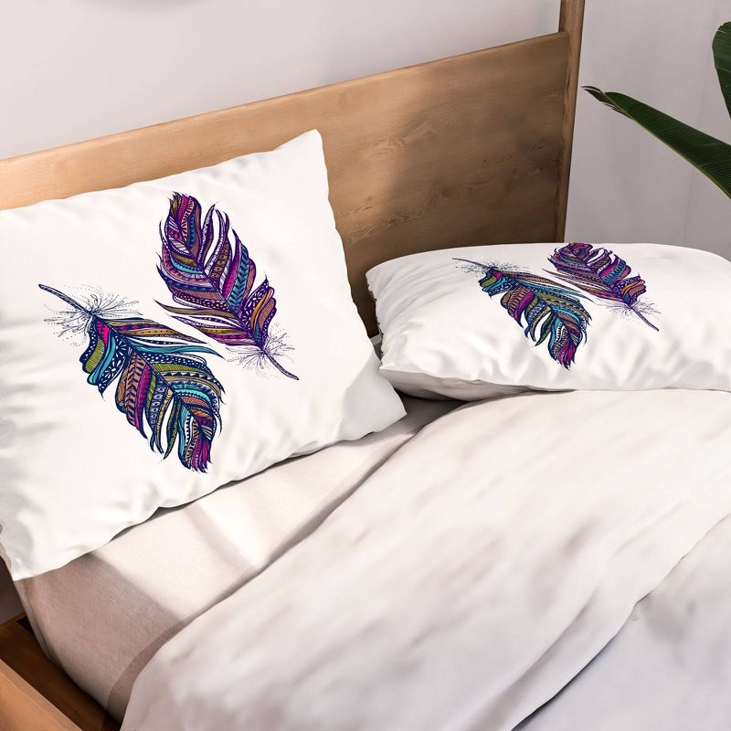 Stephanie Corfee Festival Feathers Pillow Sham Standard Purple - Deny Designs, 4 of 6