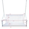 Aghana Digitals Fir Wood Outdoor Swing Bench with Armrests & Rust-Resistant Hanging Chains, 800 lbs - 3 of 4