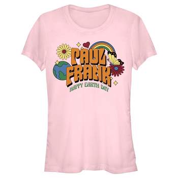 Junior's Women Paul Frank Vintage Happy Earth Day T-Shirt