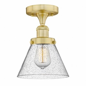 Cone - 1 Light Semi-Flush Mount In Industrial Style-9.75 Inches Tall and 7.75 Inches Wide - 1 of 1