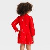 Toddler Girls' Long Sleeve Floral Embroidered Printed Dress - Cat & Jack™ Red - image 2 of 3