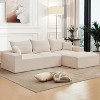 Oversized 110-Inch Modular Sectional Sofa with Corduroy Fabric, Deep Seats, No Assembly Required, for Living Room, Apartment, Bedroom - 2 of 4